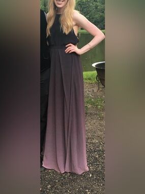 Tobi Black to Mauve Ombre Maxi Dress